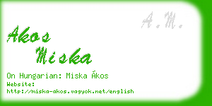 akos miska business card